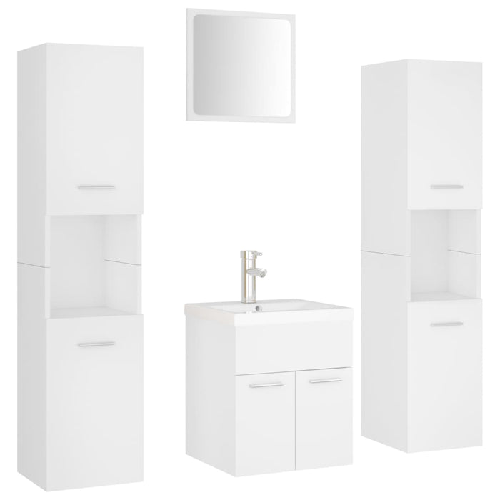 Set mobilier de baie, alb, lemn prelucrat - WALTI WALTI