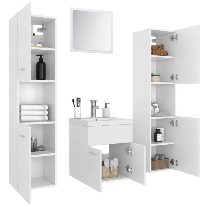 Set mobilier de baie, alb, lemn prelucrat - WALTI WALTI