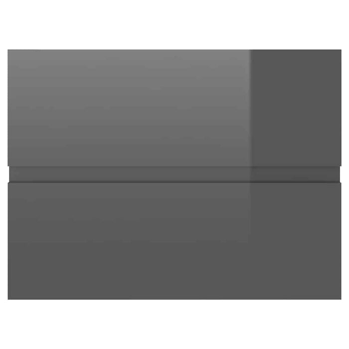 Dulap cu chiuvetă încorporată negru extralucios, lemn prelucrat WALTI