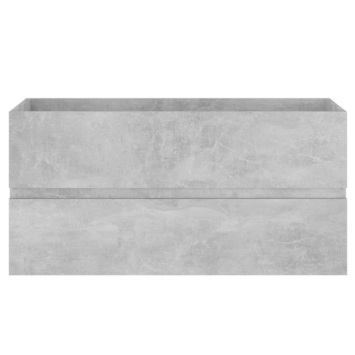 Dulap cu chiuvetă încorporată, gri beton, lemn prelucrat WALTI