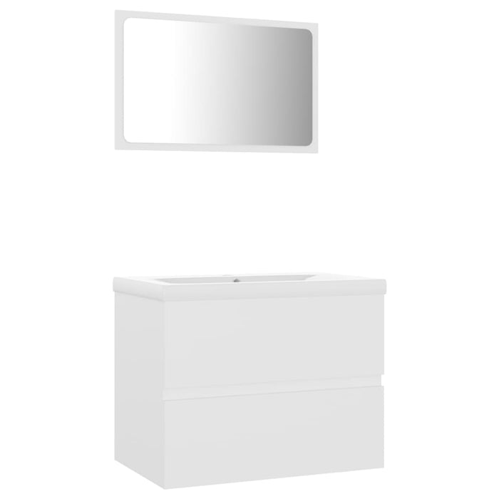 Set mobilier de baie, alb, lemn prelucrat - WALTI WALTI