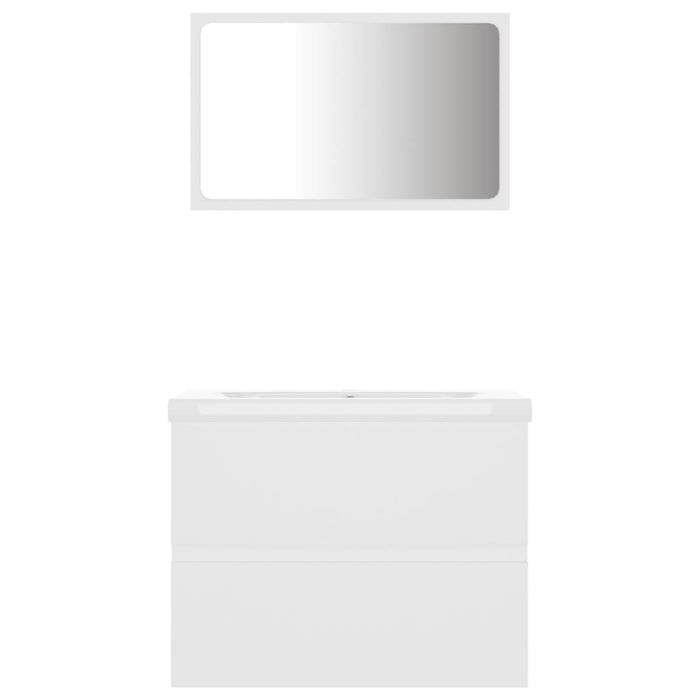 Set mobilier de baie, alb, lemn prelucrat - WALTI WALTI