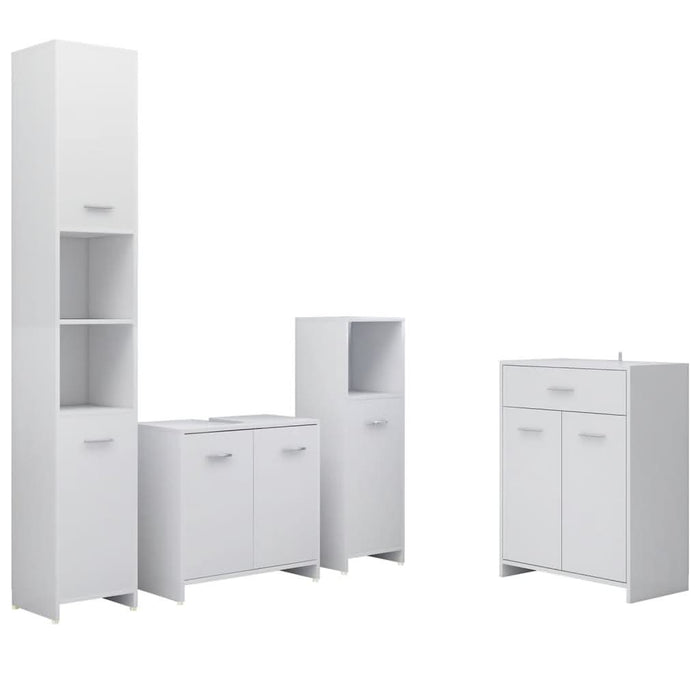 Set mobilier de baie, 4 piese, alb - WALTI WALTI
