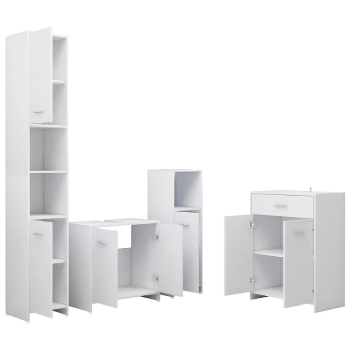 Set mobilier de baie, 4 piese, alb - WALTI WALTI