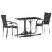 Set mobilier de grădină, 3 piese, negru - WALTI WALTI