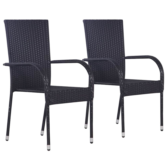Set mobilier de grădină, 3 piese, negru - WALTI WALTI