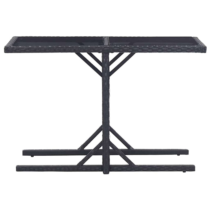 Set mobilier de grădină, 3 piese, negru WALTI