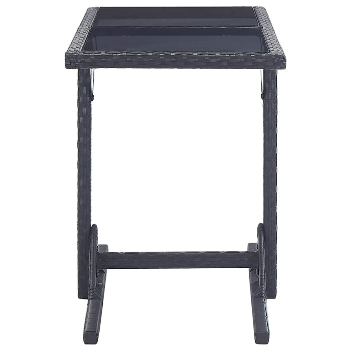 Set mobilier de grădină, 3 piese, negru WALTI