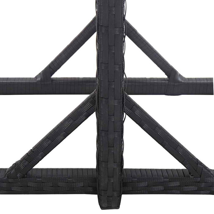 Set mobilier de grădină, 3 piese, negru WALTI