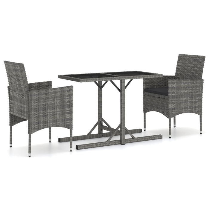 Set mobilier de grădină, 3 piese, gri - WALTI WALTI
