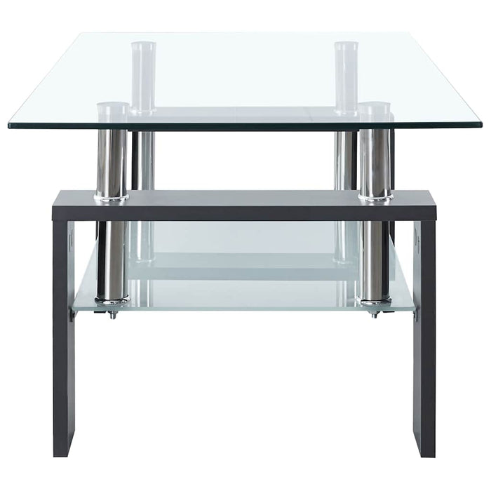Masă cafea, gri și transparent, 95x55x40 cm, sticlă securizată - WALTI WALTI