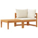Set mobilier grădină perne alb/crem, 2 piese, lemn masiv acacia - WALTI WALTI