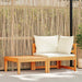 Set mobilier grădină perne alb/crem, 2 piese, lemn masiv acacia - WALTI WALTI
