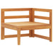 Canapea de colț cu perne gri închis, lemn masiv acacia - WALTI WALTI