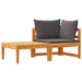 Set mobilier grădină cu perne gri închis, 2 piese, lemn acacia - WALTI WALTI