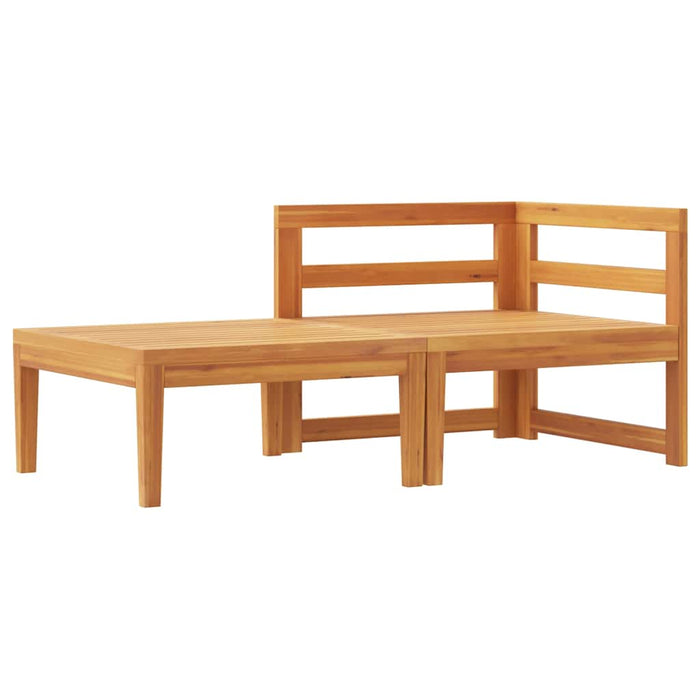 Set mobilier grădină cu perne gri închis, 2 piese, lemn acacia - WALTI WALTI