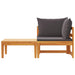 Set mobilier grădină cu perne gri închis, 2 piese, lemn acacia - WALTI WALTI
