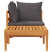 Set mobilier grădină cu perne gri închis, 2 piese, lemn acacia - WALTI WALTI