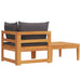 Set mobilier grădină cu perne gri închis, 2 piese, lemn acacia - WALTI WALTI