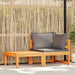 Set mobilier grădină cu perne gri închis, 2 piese, lemn acacia - WALTI WALTI