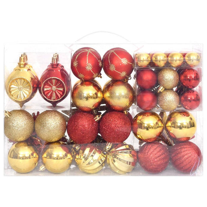 Set globuri de Crăciun, 108 piese, auriu și roșu - WALTI WALTI