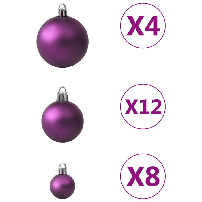 Set globuri de Crăciun, 100 piese, violet - WALTI WALTI