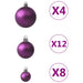 Set globuri de Crăciun, 100 piese, violet - WALTI WALTI