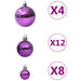 Set globuri de Crăciun, 100 piese, violet - WALTI WALTI