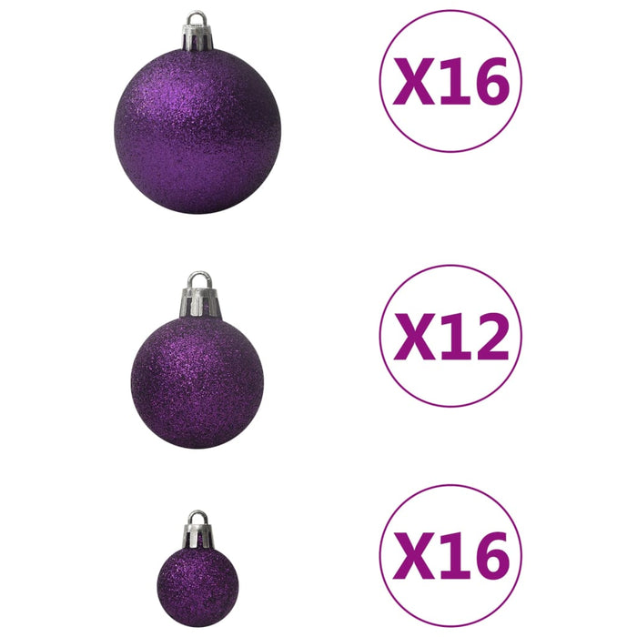 Set globuri de Crăciun, 100 piese, violet - WALTI WALTI