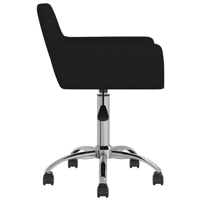 Scaune de bucătărie pivotante, 2 buc., negru, material textil WALTI