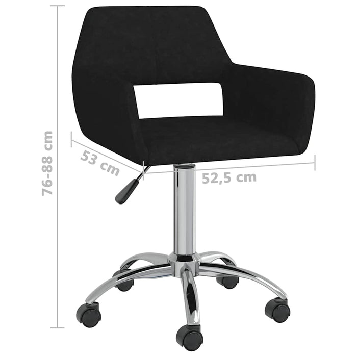 Scaune de bucătărie pivotante, 2 buc., negru, material textil WALTI