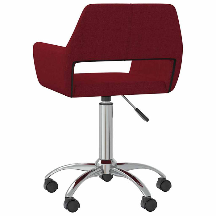 Scaune de bucătărie pivotante, 2 buc., roșu vin, textil WALTI