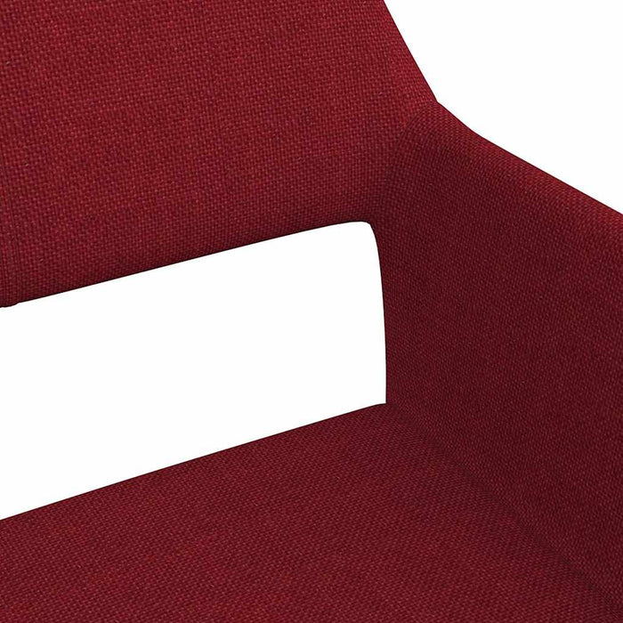 Scaune de bucătărie pivotante, 2 buc., roșu vin, textil WALTI