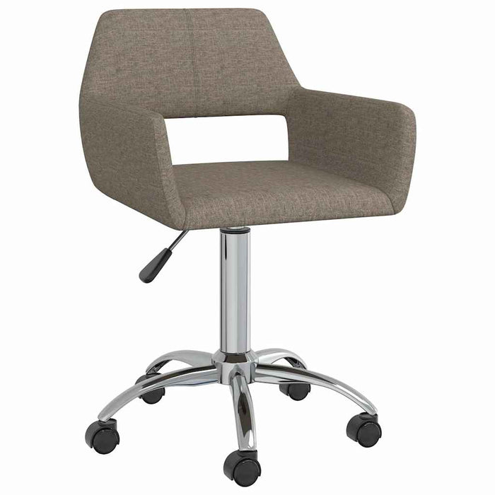 Scaune de bucătărie pivotante, 2 buc., gri taupe, textil WALTI