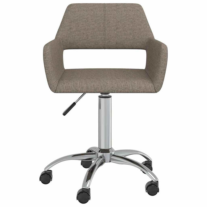 Scaune de bucătărie pivotante, 2 buc., gri taupe, textil WALTI