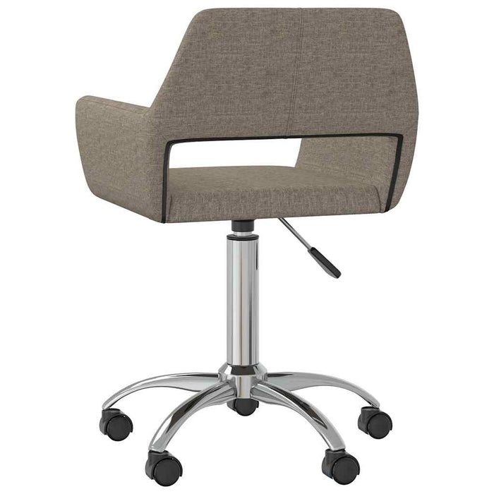 Scaune de bucătărie pivotante, 2 buc., gri taupe, textil WALTI