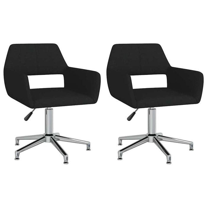 Scaune de bucătărie pivotante, 2 buc., negru, material textil WALTI