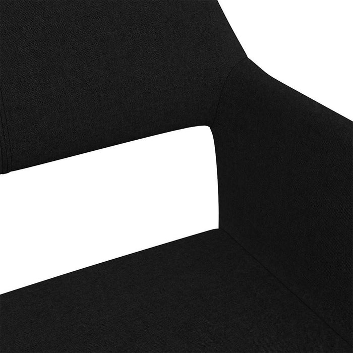 Scaune de bucătărie pivotante, 2 buc., negru, material textil WALTI