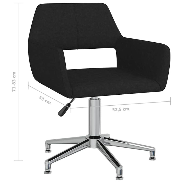 Scaune de bucătărie pivotante, 2 buc., negru, material textil WALTI