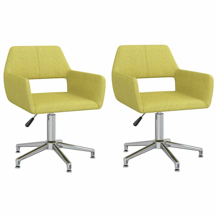 Scaune de bucătărie pivotante, 2 buc., verde, material textil WALTI