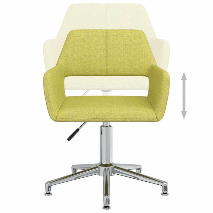 Scaune de bucătărie pivotante, 2 buc., verde, material textil WALTI