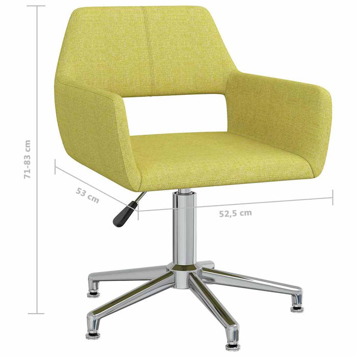 Scaune de bucătărie pivotante, 2 buc., verde, material textil WALTI