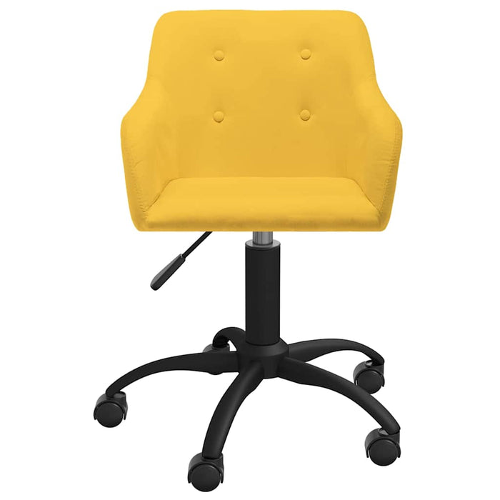 Scaune de bucătărie pivotante, 2 buc., galben, textil WALTI