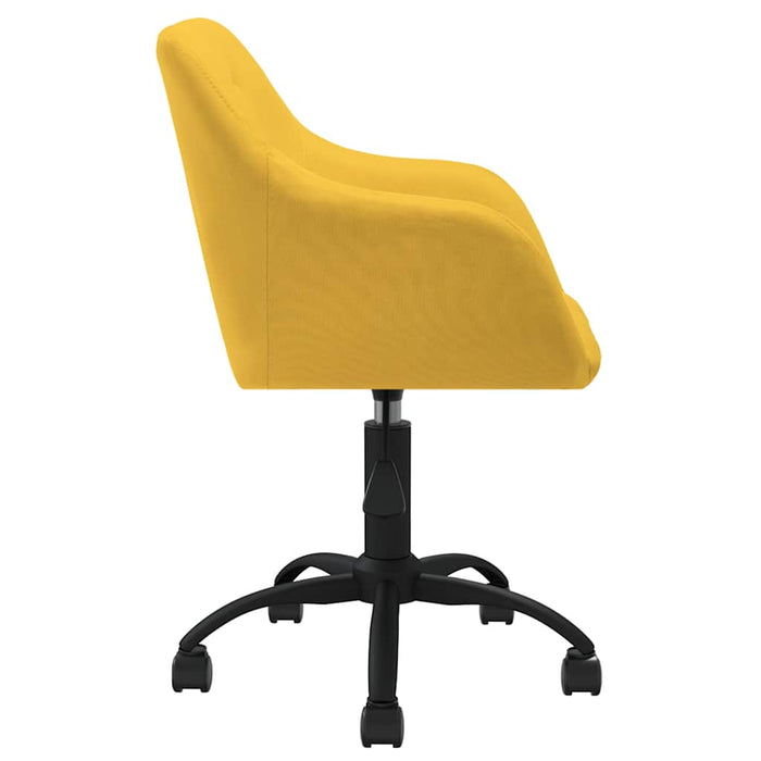 Scaune de bucătărie pivotante, 2 buc., galben, textil WALTI