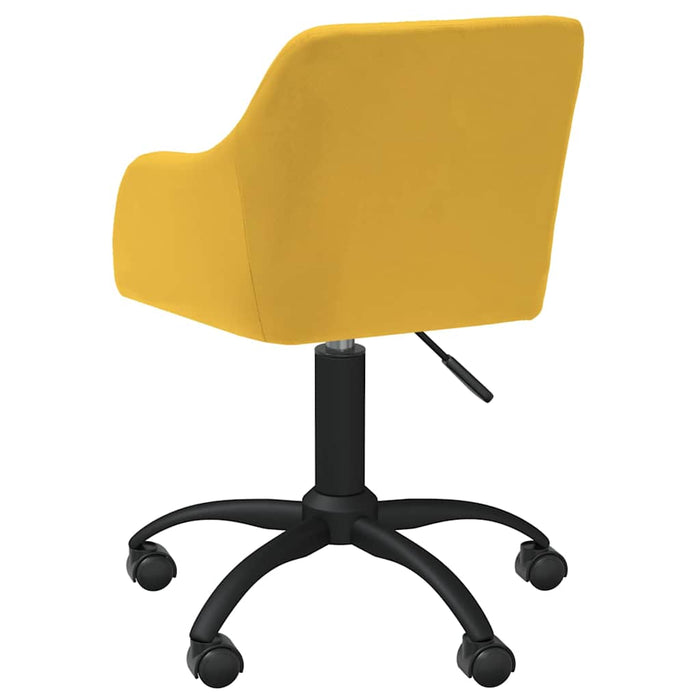Scaune de bucătărie pivotante, 2 buc., galben, textil WALTI