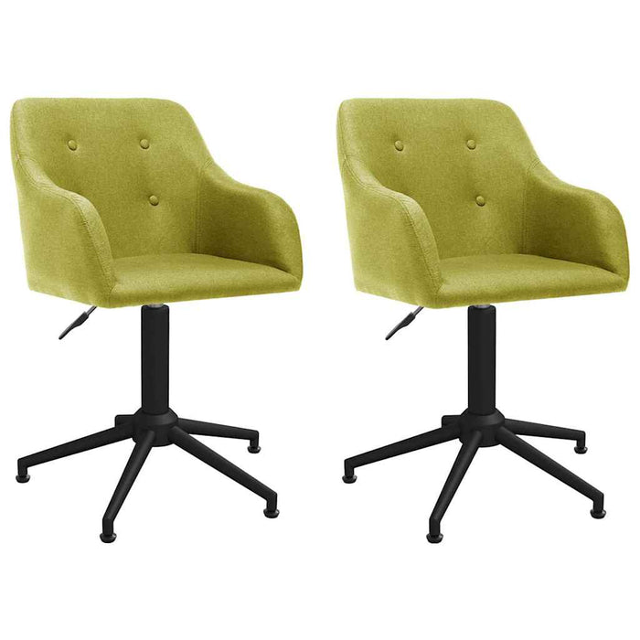 Scaune de bucătărie pivotante, 2 buc., verde, material textil WALTI