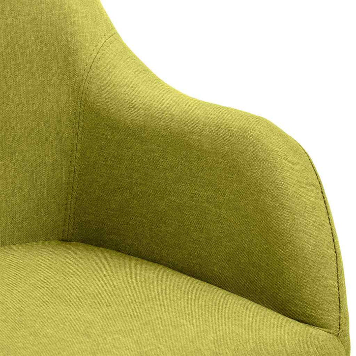 Scaune de bucătărie pivotante, 2 buc., verde, material textil WALTI