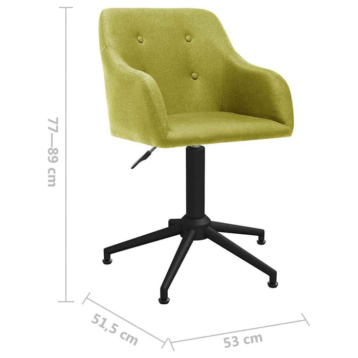 Scaune de bucătărie pivotante, 2 buc., verde, material textil WALTI