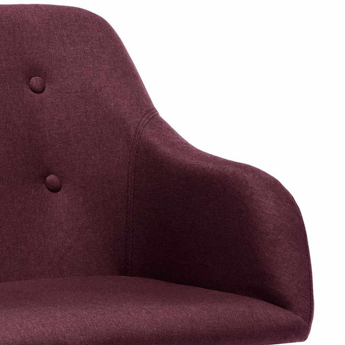 Scaune de bucătărie pivotante, 2 buc., violet, material textil WALTI