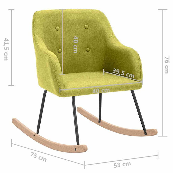Scaun balansoar, verde, material textil WALTI